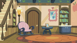 Size: 6666x3747 | Tagged: safe, artist:boneswolbach, g4, background, door, no pony, rocking chair, stairs, sweet apple acres, table