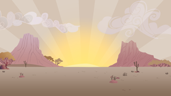 Size: 5333x3000 | Tagged: safe, artist:boneswolbach, g4, over a barrel, season 1, .ai available, .svg available, background, desert, no pony, scenery, sunrise, vector