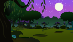 Size: 6218x3600 | Tagged: safe, artist:boneswolbach, g4, background, everfree forest, forest, full moon, moon, night, no pony, tree