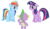 Size: 7922x4600 | Tagged: safe, artist:boneswolbach, rainbow dash, spike, twilight sparkle, dragon, pegasus, pony, unicorn, g4, absurd resolution, floppy ears, looking at each other, raised hoof, simple background, transparent background, trio, unicorn twilight, vector