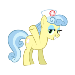 Size: 3500x3500 | Tagged: safe, artist:boneswolbach, nurse coldheart, nurse snowheart, pony, g4, read it and weep, background pony, cropped, female, high res, mare, simple background, solo, transparent background, vector