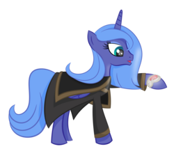 Size: 4966x4500 | Tagged: safe, artist:shadowdark3, princess luna, pony, g4, absurd resolution, clothes, cosplay, female, lord of the rings, raised hoof, s1 luna, simple background, solo, transparent background, vector