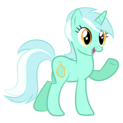 Size: 6500x6500 | Tagged: safe, artist:shadowdark3, lyra heartstrings, pony, unicorn, friendship is magic, g4, absurd resolution, female, mare, raised hoof, simple background, solo, transparent background, vector, waving