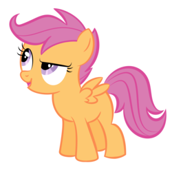 Size: 7000x7000 | Tagged: safe, artist:shadowdark3, scootaloo, pegasus, pony, g4, stare master, absurd resolution, female, filly, simple background, solo, transparent background, vector