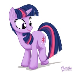 Size: 832x832 | Tagged: safe, artist:mysticalpha, twilight sparkle, pony, unicorn, g4, female, mare, solo, unicorn twilight