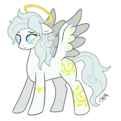 Size: 900x900 | Tagged: source needed, useless source url, safe, artist:oomles, oc, oc only, pony, coat markings, halo, solo