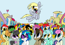 Size: 4527x3139 | Tagged: safe, artist:joeywaggoner, bon bon, carrot top, derpy hooves, dj pon-3, doctor whooves, golden harvest, lyra heartstrings, octavia melody, sweetie drops, time turner, vinyl scratch, earth pony, pegasus, pony, unicorn, g4, female, male, mare, stallion