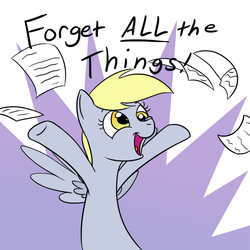 Size: 800x800 | Tagged: safe, artist:aoshistark, derpy hooves, pegasus, pony, g4, female, mare, motivational poster, paper, random, solo