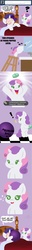 Size: 945x7439 | Tagged: safe, artist:megasweet, rarity, sweetie belle, ask smarty belle, g4, medicine ball, sick, smarty belle