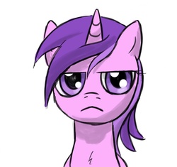 Size: 661x622 | Tagged: safe, artist:flak--k, amethyst star, sparkler, pony, unicorn, g4, amethyst star is not amused, simple background, solo, unamused, white background