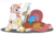 Size: 2026x1304 | Tagged: dead source, safe, artist:jaquelindreamz, discord, princess celestia, alicorn, pony, g4, blushing, crossed hooves, eris, female, lidded eyes, looking at each other, male, prince solaris, prone, rule 63, ship:dislestia, ship:soleris, shipping, simple background, smiling, spread wings, straight, transparent background, wings