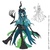 Size: 600x600 | Tagged: safe, artist:grimarionette, queen chrysalis, changeling, changeling queen, g4, claws, female, humanized, looking at you, open mouth, signature, simple background, sitting, skinny, smiling, solo, thin, white background