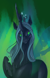 Size: 1151x1797 | Tagged: source needed, safe, artist:kawaiitank, queen chrysalis, changeling, changeling queen, g4, crown, female, jewelry, regalia