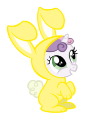 Size: 3000x3771 | Tagged: safe, artist:bronyboy, sweetie belle, pony, unicorn, g4, bunny belle, bunny costume, clothes, female, filly, high res, simple background, solo, transparent background, vector