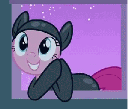 Size: 335x286 | Tagged: safe, screencap, pinkie pie, earth pony, pony, g4, it's about time, season 2, animated, catsuit, cropped, female, gif, mare, skinsuit, sneaking suit, solo