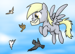 Size: 703x500 | Tagged: safe, artist:nukeleer, derpy hooves, pegasus, pony, g4, female, mare, solo