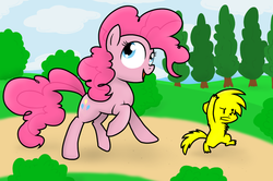 Size: 1000x662 | Tagged: safe, artist:nukeleer, pinkie pie, earth pony, pony, g4, female, solo