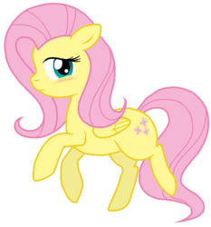 Size: 734x787 | Tagged: safe, artist:nukeleer, fluttershy, pony, g4, blushing, female, solo