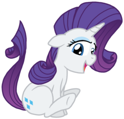 Size: 790x762 | Tagged: safe, artist:nukeleer, rarity, pony, g4, butt scootin', female, solo