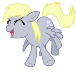 Size: 554x530 | Tagged: safe, artist:nukeleer, derpy hooves, pegasus, pony, g4, female, mare, simple background, solo, transparent background, yay