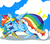 Size: 1055x922 | Tagged: safe, artist:matcharoll, rainbow dash, pony, g4, clothes, dress, female, gala dress, solo