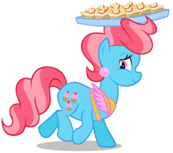 Size: 4000x3542 | Tagged: safe, artist:shelltoon, cup cake, earth pony, pony, g4, cake, ear piercing, earring, female, food, high res, jewelry, mare, piercing, simple background, solo, transparent background, vector