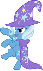 Size: 2314x3842 | Tagged: safe, artist:shelltoon, trixie, pony, unicorn, g4, bipedal, cape, cloak, clothes, female, hat, high res, looking at something, mare, simple background, solo, transparent background, trixie's cape, trixie's hat, vector