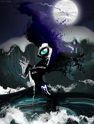 Size: 1682x2220 | Tagged: safe, artist:giuliabeck, nightmare moon, pony, g4, female, solo