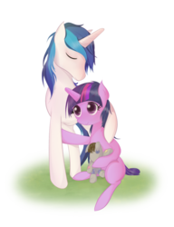 Size: 896x1168 | Tagged: safe, artist:v-invidia, shining armor, smarty pants, twilight sparkle, pony, unicorn, g4, duo, duo male and female, female, filly, male, simple background, stallion, transparent background, unicorn twilight