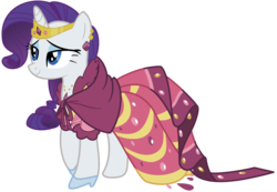 Size: 2000x1386 | Tagged: safe, artist:philiptomkins, rarity, pony, unicorn, g4, suited for success, clothes, dress, female, gala dress, glass slipper (footwear), high heels, jewelry, mare, shoes, simple background, solo, tiara, transparent background, vector