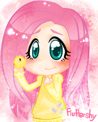 Size: 409x512 | Tagged: safe, artist:howzih, fluttershy, human, g4, female, humanized, solo