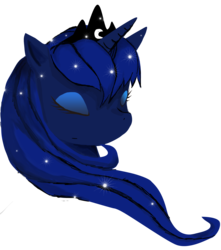 Size: 1635x1850 | Tagged: safe, artist:halotheme, princess luna, alicorn, pony, g4, bust, eyes closed, female, mare, portrait, simple background, solo, transparent background