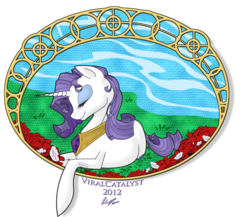 Size: 1500x1300 | Tagged: safe, artist:viralcatalyst, rarity, pony, unicorn, g4, element of loyalty, female, flower, mare, prone, signature, simple background, solo, transparent background