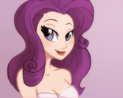 Size: 720x576 | Tagged: safe, artist:ric-m, edit, rarity, human, g4, breasts, bust, female, humanized, solo