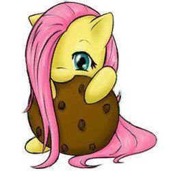 Size: 256x256 | Tagged: safe, artist:stardustxiii, fluttershy, g4, cookie, filly
