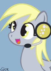 Size: 1305x1806 | Tagged: safe, artist:ladypixelheart, derpy hooves, pegasus, pony, g4, female, headphones, mare, solo
