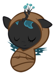 Size: 368x500 | Tagged: safe, queen chrysalis, changeling, changeling queen, g4, baby, female, simple background, solo, transparent background