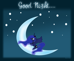 Size: 2379x1948 | Tagged: safe, artist:mlpazureglow, princess luna, pony, g4, female, good night, goodnight, moon, show accurate, solo, stars, tangible heavenly object