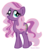 Size: 786x912 | Tagged: safe, artist:mlpazureglow, wysteria, earth pony, pony, g3, g4, colored, eyelashes, female, flat colors, g3 to g4, generation leap, mare, show accurate, simple background, smiling, solo, teal eyes, text, transparent background, wavy mane, wavy tail