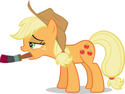 Size: 3986x3000 | Tagged: safe, artist:notacreativebrony, applejack, earth pony, pony, g4, female, high res, mare, paint, paintbrush, painting, simple background, solo, tired, transparent background