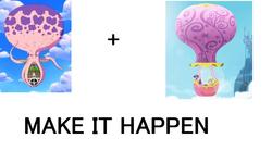 Size: 1103x660 | Tagged: safe, spike, twilight sparkle, g4, exploitable meme, going merry, hot air balloon, make it happen, meme, octopus balloon, one piece, twinkling balloon