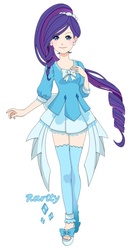 Size: 531x1000 | Tagged: safe, artist:zune-chan, rarity, human, g4, humanized, solo