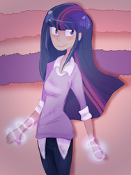 Size: 584x777 | Tagged: safe, artist:8bitchalk, twilight sparkle, human, g4, humanized, skinny, solo, thin