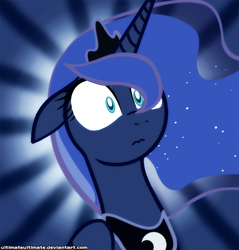 Size: 1000x1045 | Tagged: safe, artist:zantyarz, princess luna, pony, g4, female, reaction image, solo, surprise face