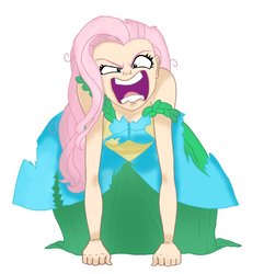 Size: 877x911 | Tagged: safe, artist:danteskitten, fluttershy, human, g4, clothes, dress, flutterrage, humanized, love me, you're going to love me
