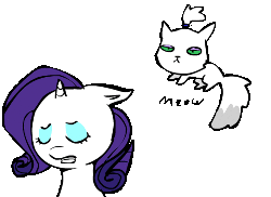 Size: 500x364 | Tagged: safe, artist:moonblizzard, opalescence, rarity, sweetie belle, g4, animated, female, fuck my life, singing, sisters