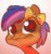 Size: 355x380 | Tagged: safe, artist:php27, scootaloo (g3), pony, g3, g3.5, creepy, female, g3 hate, gradient background, nightmare fuel, ribbon, simple background, solo