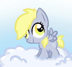 Size: 681x632 | Tagged: safe, artist:mintykoneko, derpy hooves, pegasus, pony, g4, cute, female, filly, solo