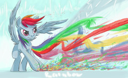 Size: 1680x1024 | Tagged: safe, artist:keepare, rainbow dash, pegasus, pony, g4, action pose, awesome, badass, color porn, female, mare, solo, windswept mane