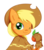 Size: 780x877 | Tagged: safe, artist:solar-slash, applejack, earth pony, anthro, g4, apple, female, food, mare, simple background, solo, transparent background, wink